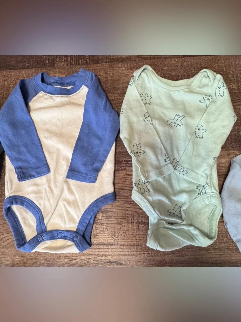 Carter's Long-Sleeve Baby Bodysuit Bundle in Blue, Red, Green, Gray
